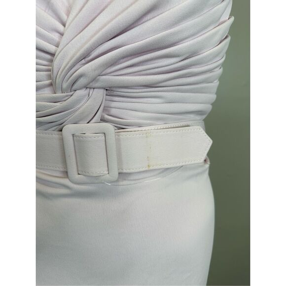 Badgley Mischka Strapless Twisted Bodice Gown Size 10 $750 - Picture 5 of 9